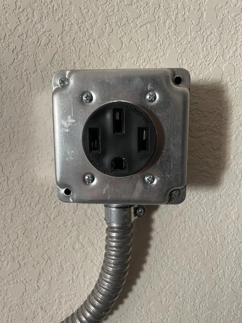 NEMA 14-50 outlet installed for Electrical Panel Upgrade in Southfield